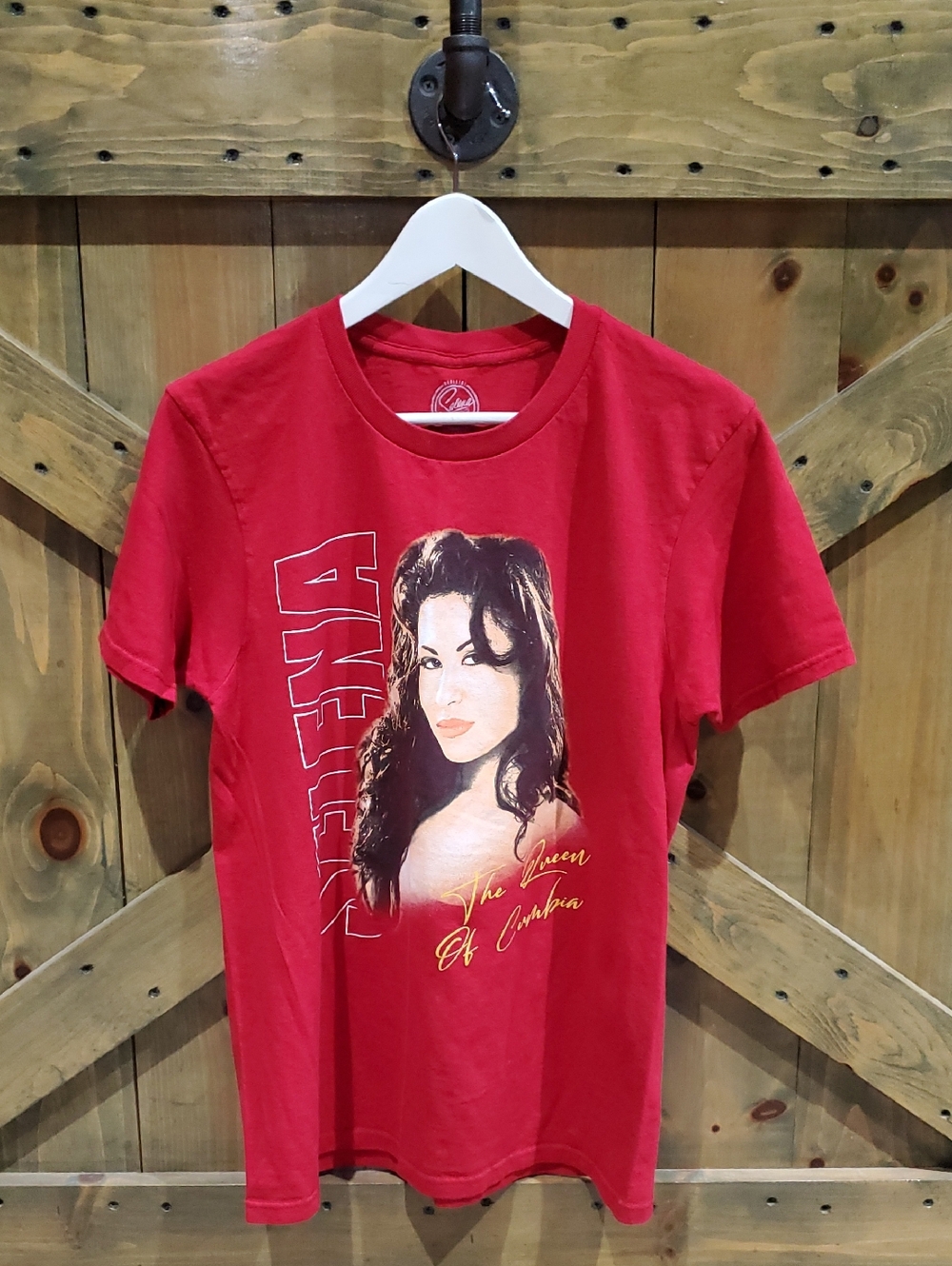 Vintage Red Selena Graphic Tee Queen Of Cumbia Tejano US Tour Texas Kings